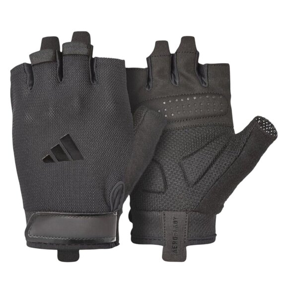 Adidas Size M Half Finger Weightlifting Gloves Gym Training AEROREADY NWT - Picture 1 of 14
